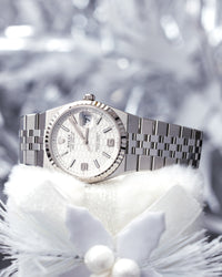 Thumbnail for Rolex Land - Dweller 36 Steel White Rolesor Honeycomb Dial Ref. 127234 - WatchesOff5thWristwatch