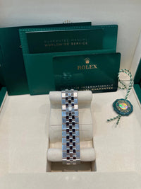Thumbnail for Rolex Land - Dweller 40 Platinum | Blue Dial Baguette Bezel (Ref 127386TBR) - WatchesOff5thWristwatch