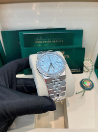 Thumbnail for Rolex Land - Dweller 40 Platinum | Blue Dial Baguette Bezel (Ref 127386TBR) - WatchesOff5thWristwatch