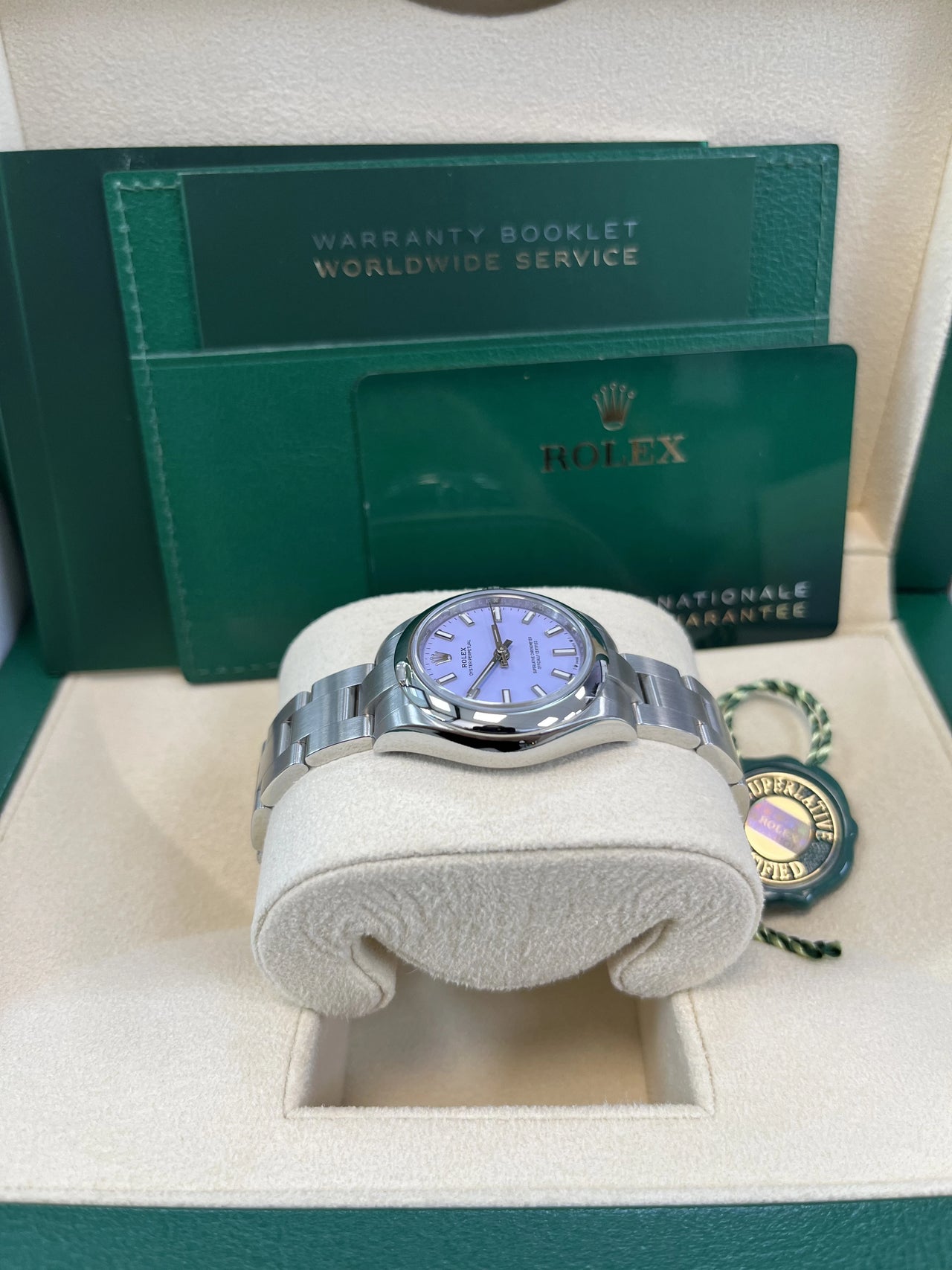 Rolex Oyster Perpetual - rolex-oyster-perpetual-31-277200-lavender-side-no-crown.webp