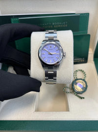 Thumbnail for Rolex Oyster Perpetual 31 New 2025 Release Oyster Perpetual 31mm Stainless Steel Lavender Dial (Ref 277200) - WatchesOff5thWatch