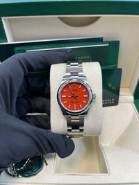Thumbnail for Rolex Oyster Perpetual 31 Oystersteel Coral Red Dial Domed Bezel (Ref 277200) - WatchesOff5thWatch