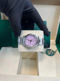 Thumbnail for Rolex Oyster Perpetual 31mm Oystersteel Candy Pink Dial Domed Bezel Oyster Bracelet (Ref 277200) - WatchesOff5thWatch