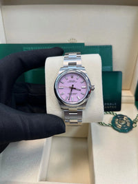 Thumbnail for Rolex Oyster Perpetual 31mm Oystersteel Candy Pink Dial Domed Bezel Oyster Bracelet (Ref 277200) - WatchesOff5thWatch