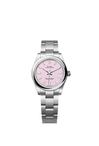 Thumbnail for Rolex Oyster Perpetual 31mm Oystersteel Candy Pink Dial Domed Bezel Oyster Bracelet (Ref 277200) - WatchesOff5thWatch
