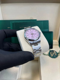 Thumbnail for Rolex Oyster Perpetual 31mm Oystersteel Candy Pink Dial Domed Bezel Oyster Bracelet (Ref 277200) - WatchesOff5thWatch