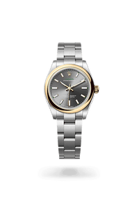 Thumbnail for Rolex Oyster Perpetual 31mm Steel and Yellow Gold Slate Dial Domed Bezel Oyster Bracelet 2026 New Release (Ref 277203 - 0001) - WatchesOff5thWatch