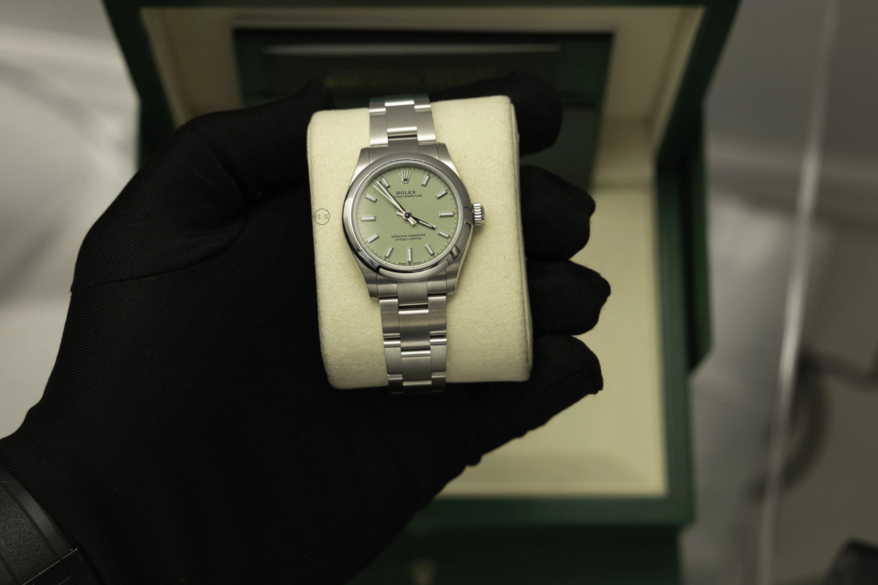 Rolex Oyster Perpetual 34 | Pistachio Dial (Ref 124200) - WatchesOff5thWristwatch