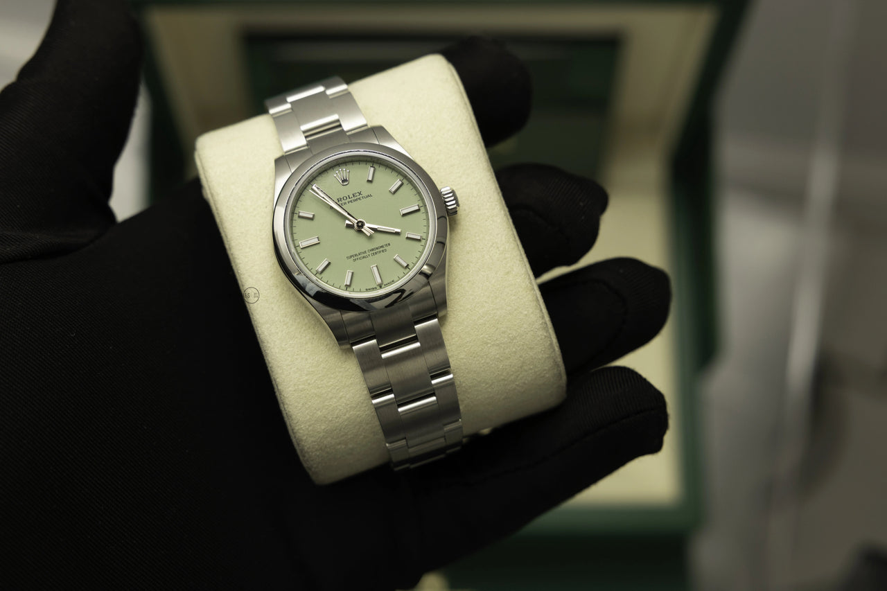Rolex Oyster Perpetual 34 | Pistachio Dial (Ref 124200) - WatchesOff5thWristwatch