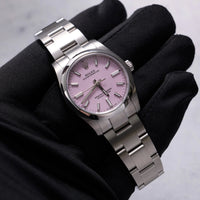Thumbnail for Rolex Oyster Perpetual 34mm Oystersteel Candy Pink Dial Smooth Bezel Oyster Bracelet (Ref 124200-0009) - WatchesOff5thWatch