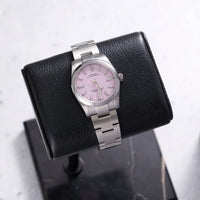 Thumbnail for Rolex Oyster Perpetual 34mm Oystersteel Candy Pink Dial Smooth Bezel Oyster Bracelet (Ref 124200-0009) - WatchesOff5thWatch