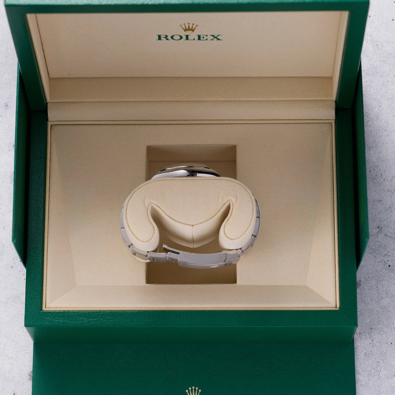 Rolex Oyster Perpetual 34mm Oystersteel Candy Pink Dial Smooth Bezel Oyster Bracelet (Ref 124200-0009) - WatchesOff5thWatch