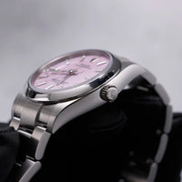 Thumbnail for Rolex Oyster Perpetual 34mm Oystersteel Candy Pink Dial Smooth Bezel Oyster Bracelet (Ref 124200-0009) - WatchesOff5thWatch