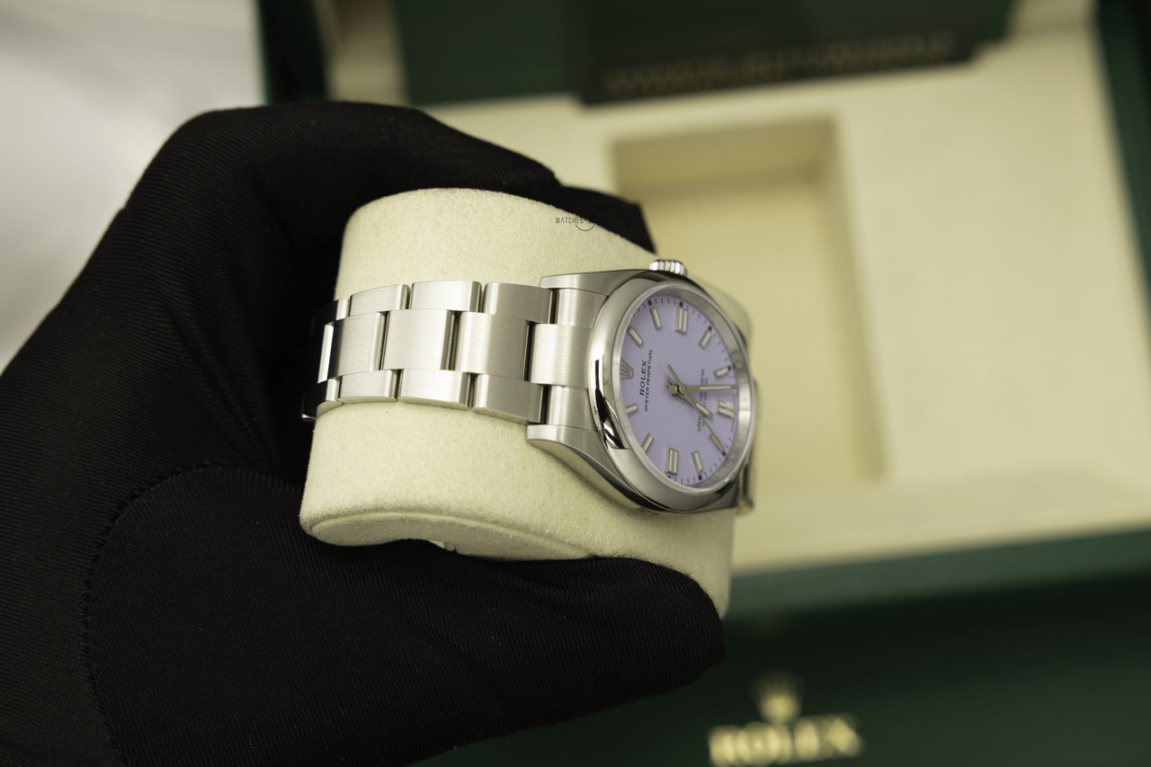 Rolex Oyster Perpetual 36 — Lavender Dial (Ref 126000) - WatchesOff5thWatch