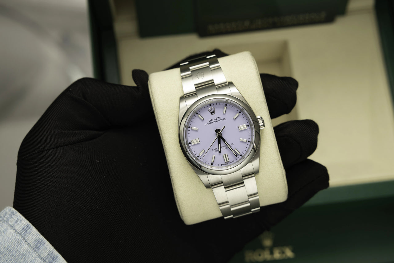Rolex Oyster Perpetual 36 — Lavender Dial (Ref 126000) - WatchesOff5thWatch