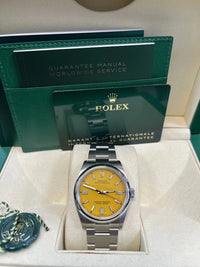 Thumbnail for Rolex Oyster Perpetual 36 Oystersteel Yellow Dial Domed Bezel (Ref 126000) - WatchesOff5thWatch