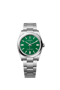 Thumbnail for Rolex Oyster Perpetual 36mm Oystersteel Green Dial Domed Bezel Oyster Bracelet (Ref 126000) - WatchesOff5thWatch