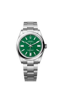 Thumbnail for Rolex Oyster Perpetual 41mm Oystersteel Green Dial Domed Bezel Oyster Bracelet (Ref 134300) - WatchesOff5thWatch