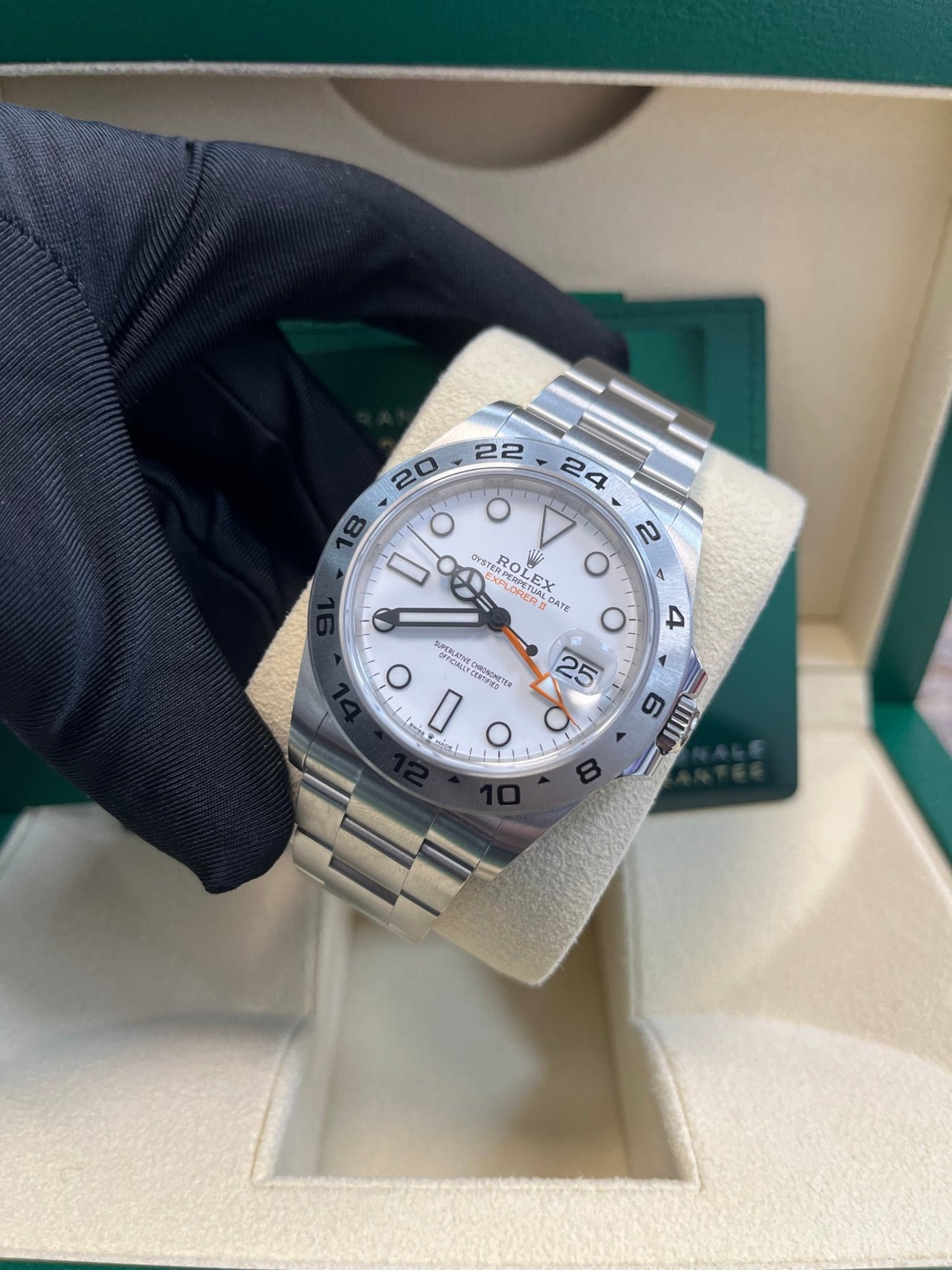 Rolex Oyster Perpetual Explorer II Oystersteel White Dial Oyster Bracelet (Ref# 226570) - WatchesOff5th