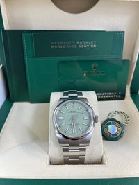 Thumbnail for Rolex Oyster Perpetual New Release 2025 Oyster Perpetual Stainless Dial 41mm PISTACHIO (Ref 134300) - WatchesOff5thWatch