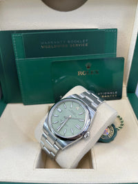 Thumbnail for Rolex Oyster Perpetual New Release 2025 Oyster Perpetual Stainless Dial 41mm PISTACHIO (Ref 134300) - WatchesOff5thWatch