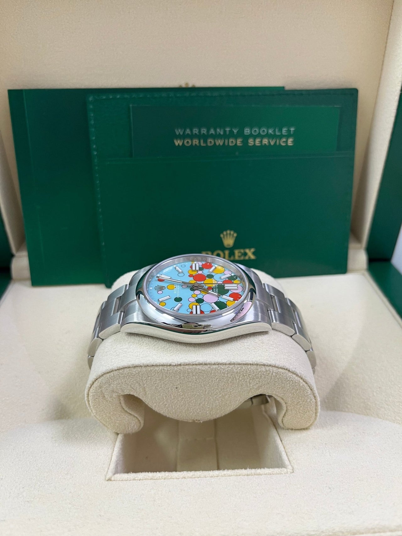 Rolex Oyster Perpetual Oyster Perpetual 41 Celebration Dial New 2023 Release 124300 Turquoise Colorful Dial - WatchesOff5thWatch