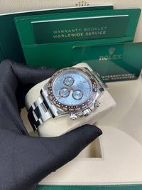 Thumbnail for Rolex Platinum Cosmograph Daytona Ice Blue Index Dial Oyster Bracelet 126506 - WatchesOff5th