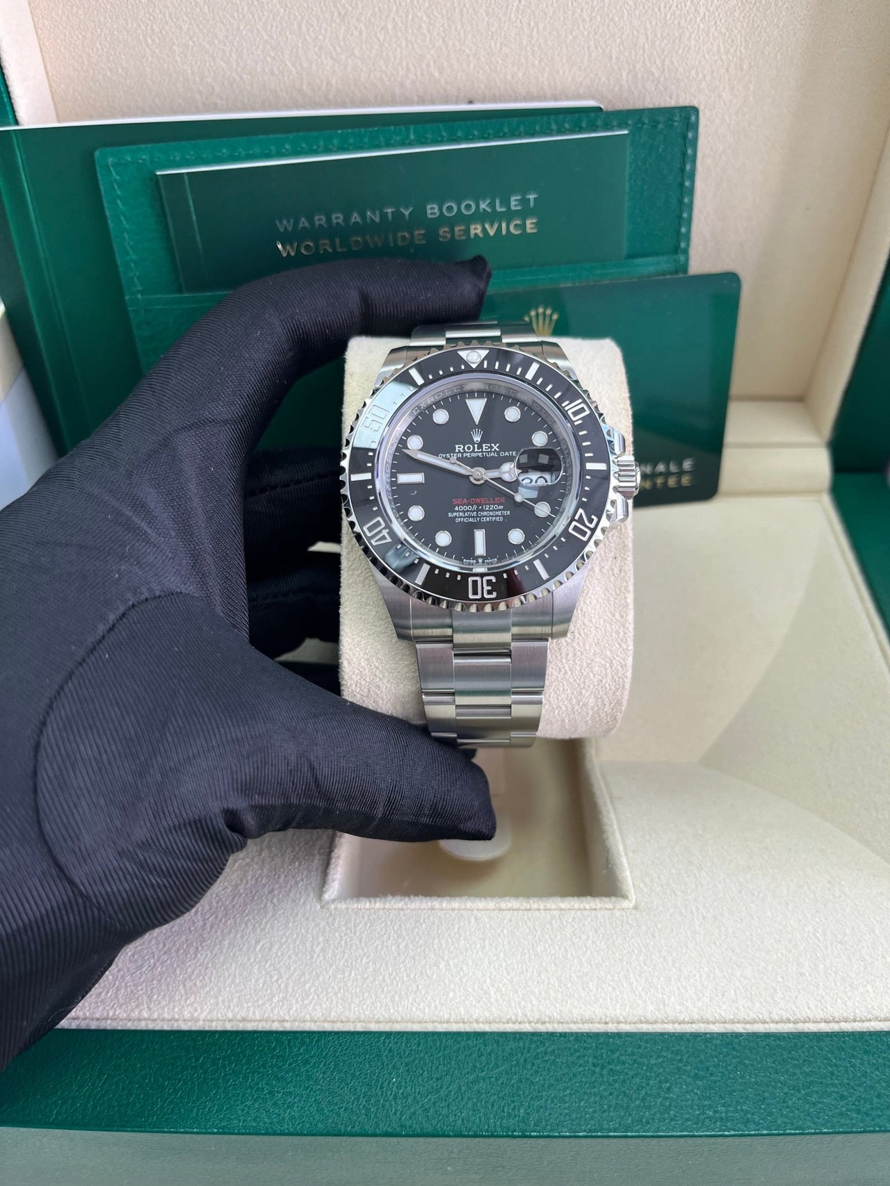 Rolex Sea - Dweller 43 Stainless Steel/ Black Dial/ Ceramic RED 50th Anniversary (Ref# 126600) - WatchesOff5thWatch