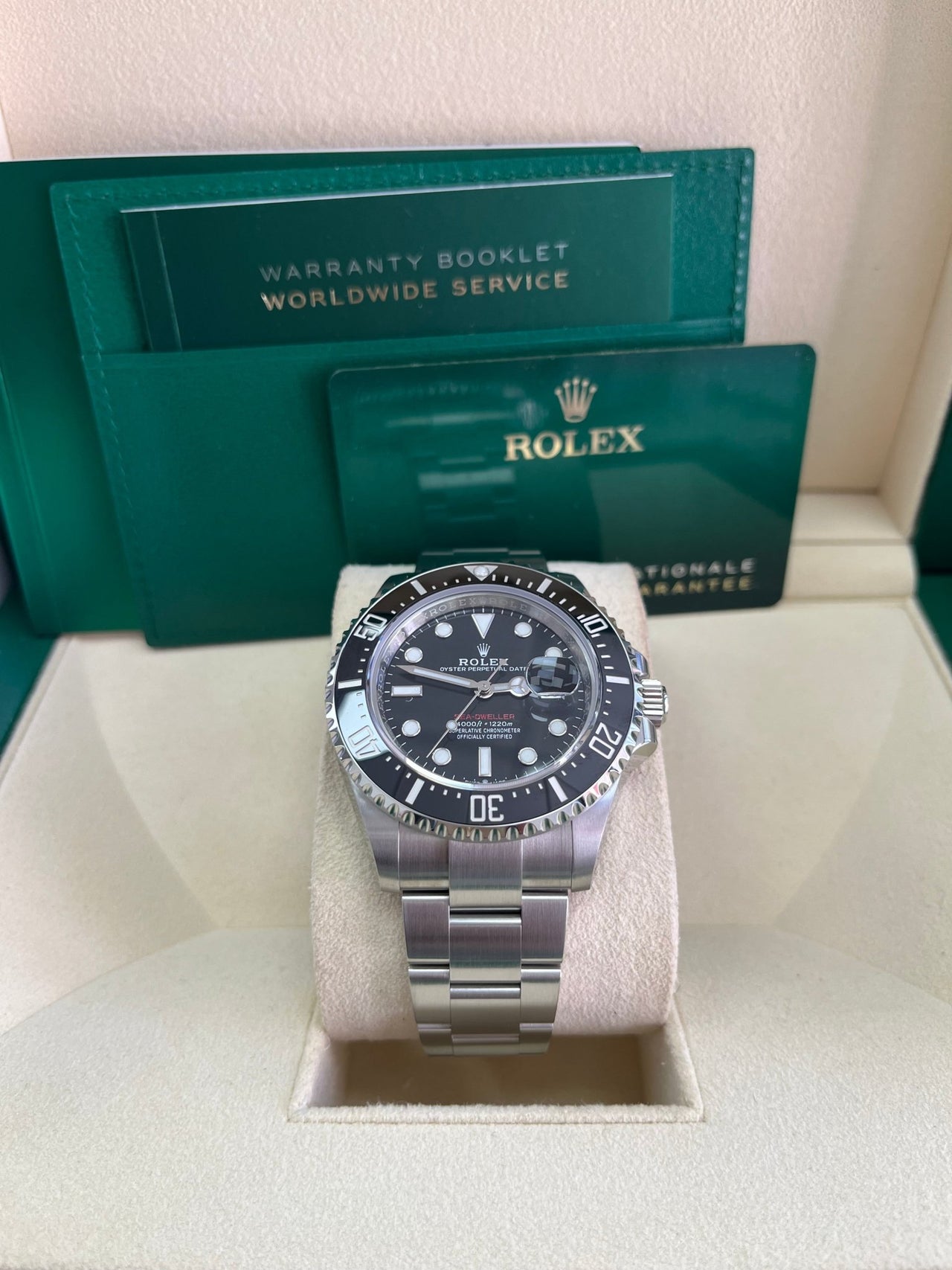 Rolex Sea - Dweller 43 Stainless Steel/ Black Dial/ Ceramic RED 50th Anniversary (Ref# 126600) - WatchesOff5thWatch