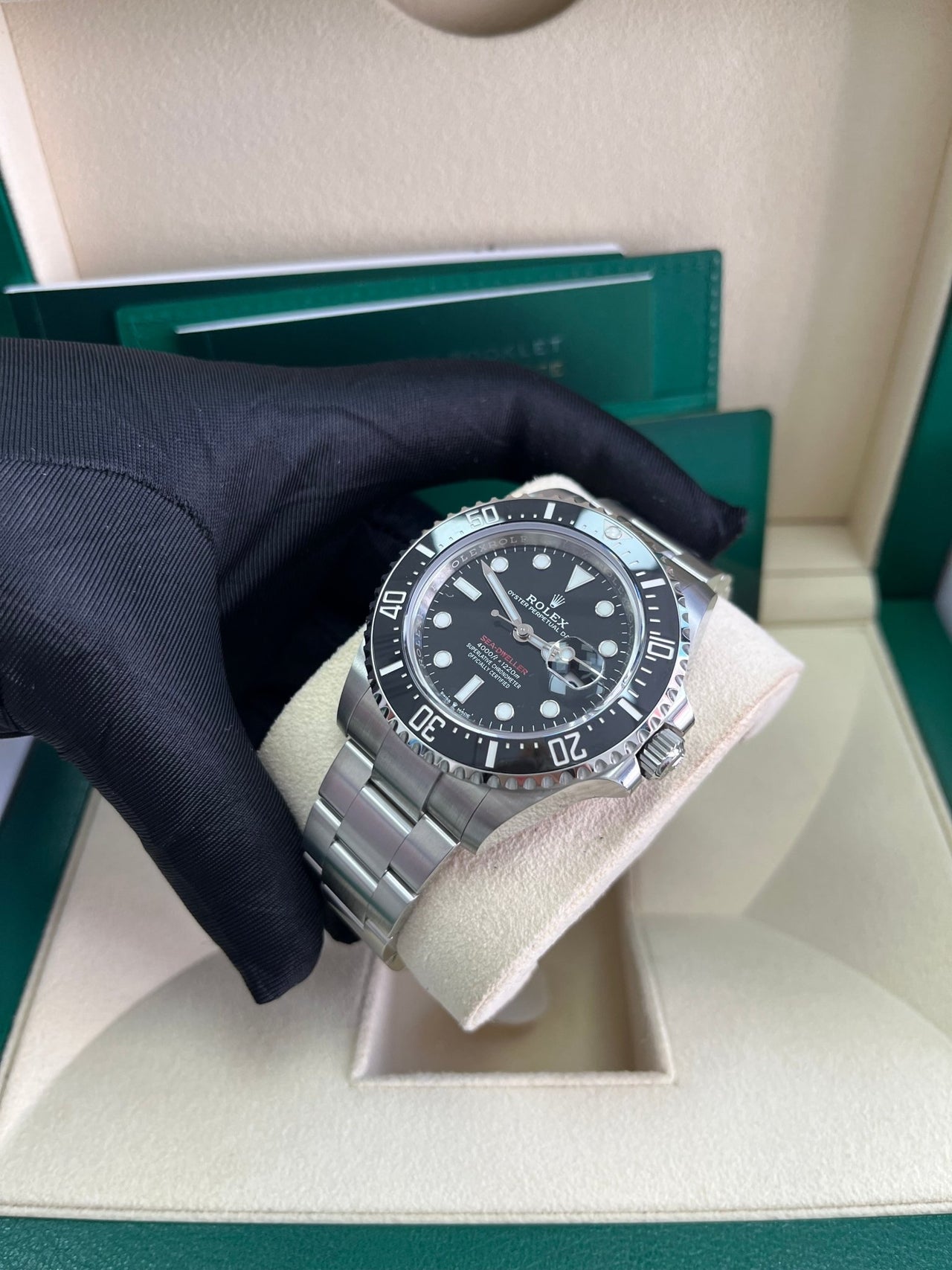 Rolex Sea - Dweller 43 Stainless Steel/ Black Dial/ Ceramic RED 50th Anniversary (Ref# 126600) - WatchesOff5thWatch