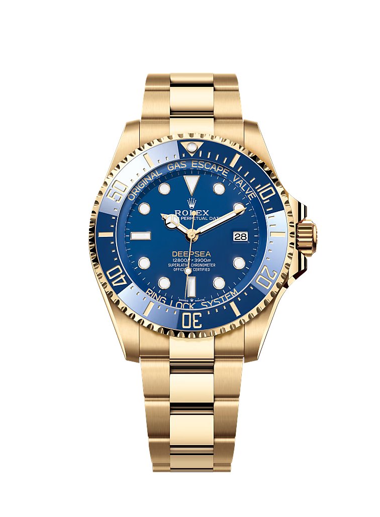 Rolex Sea - Dweller Deepsea 44mm Yellow Gold Blue Dial 136668LB - WatchesOff5th