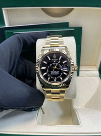 Thumbnail for Rolex Sky - Dweller 336938 Yellow Gold Black Dial Oyster - WatchesOff5thWatch