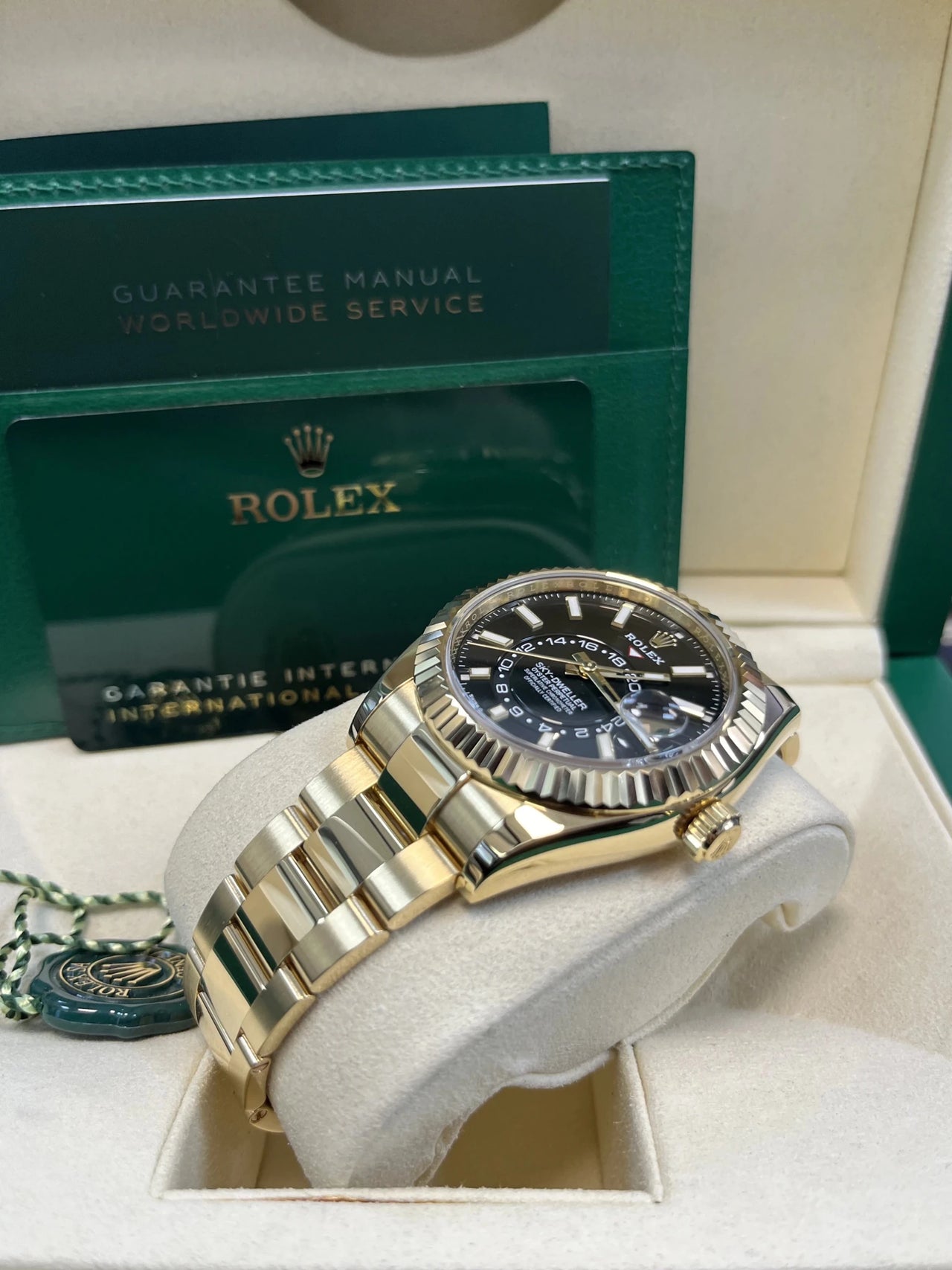 Rolex Sky - Dweller 336938 Yellow Gold Black Dial Oyster - WatchesOff5thWatch