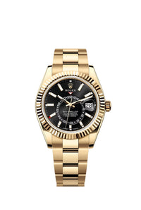 Thumbnail for Rolex Sky - Dweller 336938 Yellow Gold Black Dial Oyster - WatchesOff5thWatch