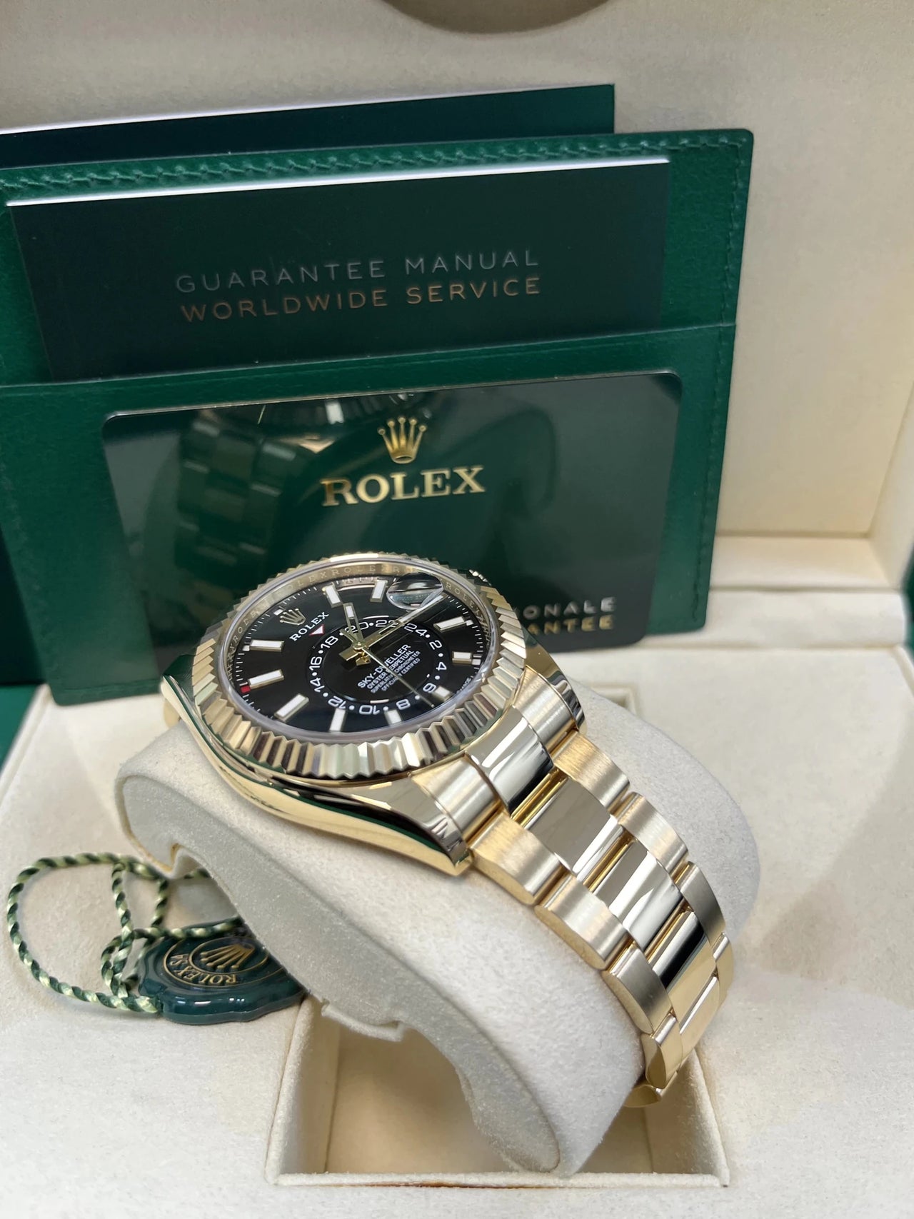 Rolex Sky - Dweller 336938 Yellow Gold Black Dial Oyster - WatchesOff5thWatch