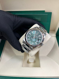 Thumbnail for Rolex Sky-Dweller 42 mm Oystersteel and White Gold Green Dial Sky Dweller 336934 - WatchesOff5thWatch