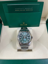 Thumbnail for Rolex Sky-Dweller 42 mm Oystersteel and White Gold Green Dial Sky Dweller 336934 - WatchesOff5thWatch