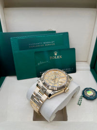 Thumbnail for Rolex Sky - Dweller 42mm 18K Yellow Gold Champagne Dial Fluted Bezel Oyster Bracelet (Ref 336938) - WatchesOff5thWatch