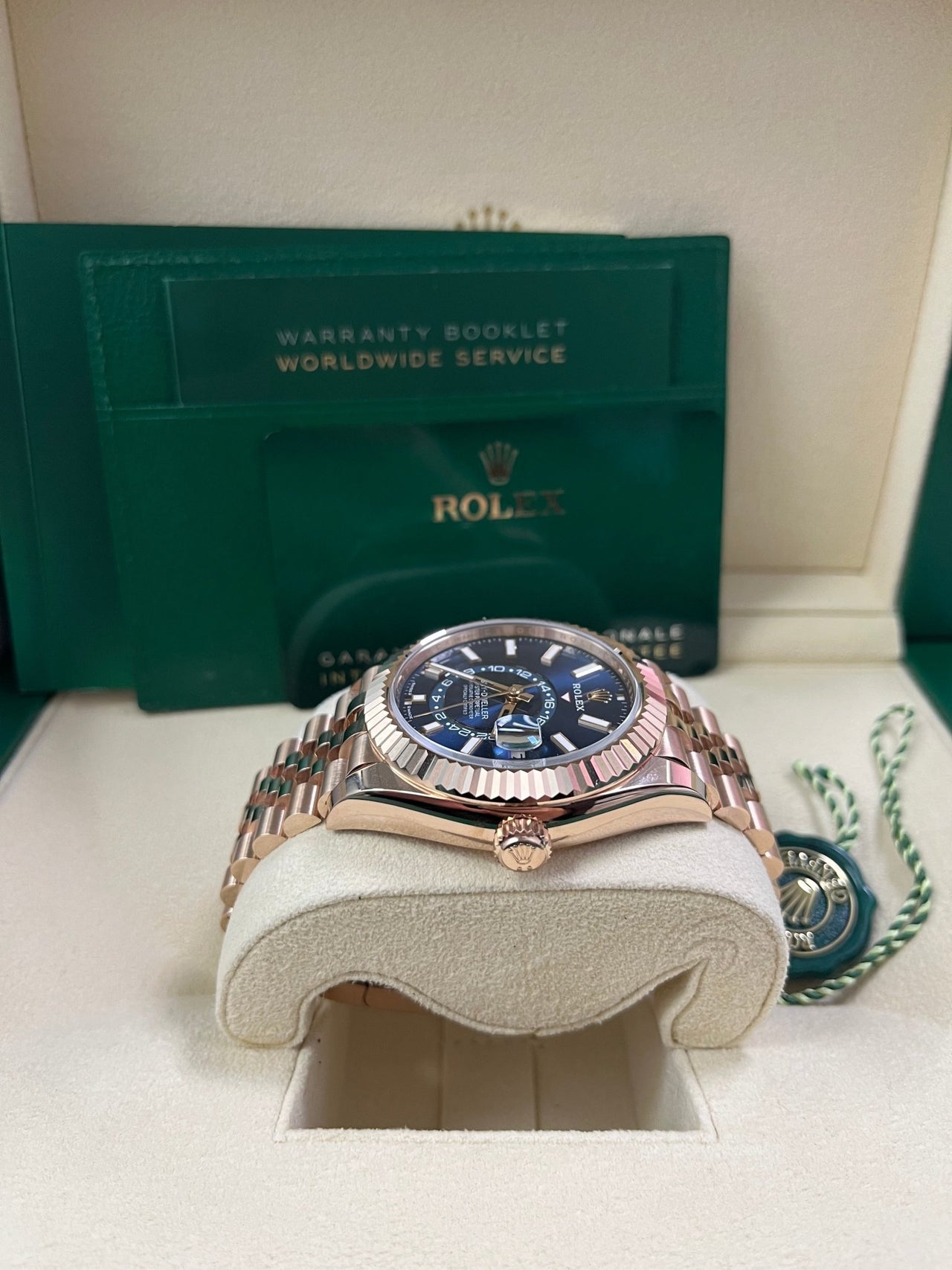 Rolex Sky - Dweller 42mm Blue Dial Rose Gold Jubilee Bracelet 336935 - WatchesOff5thWatch