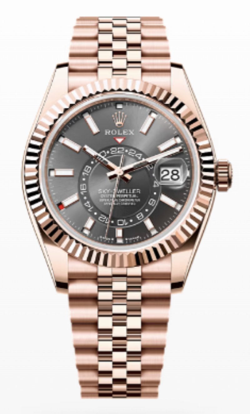 Rolex Sky - Dweller 42mm Rhodium Dial Rose Gold Jubilee Bracelet 336935 - WatchesOff5th