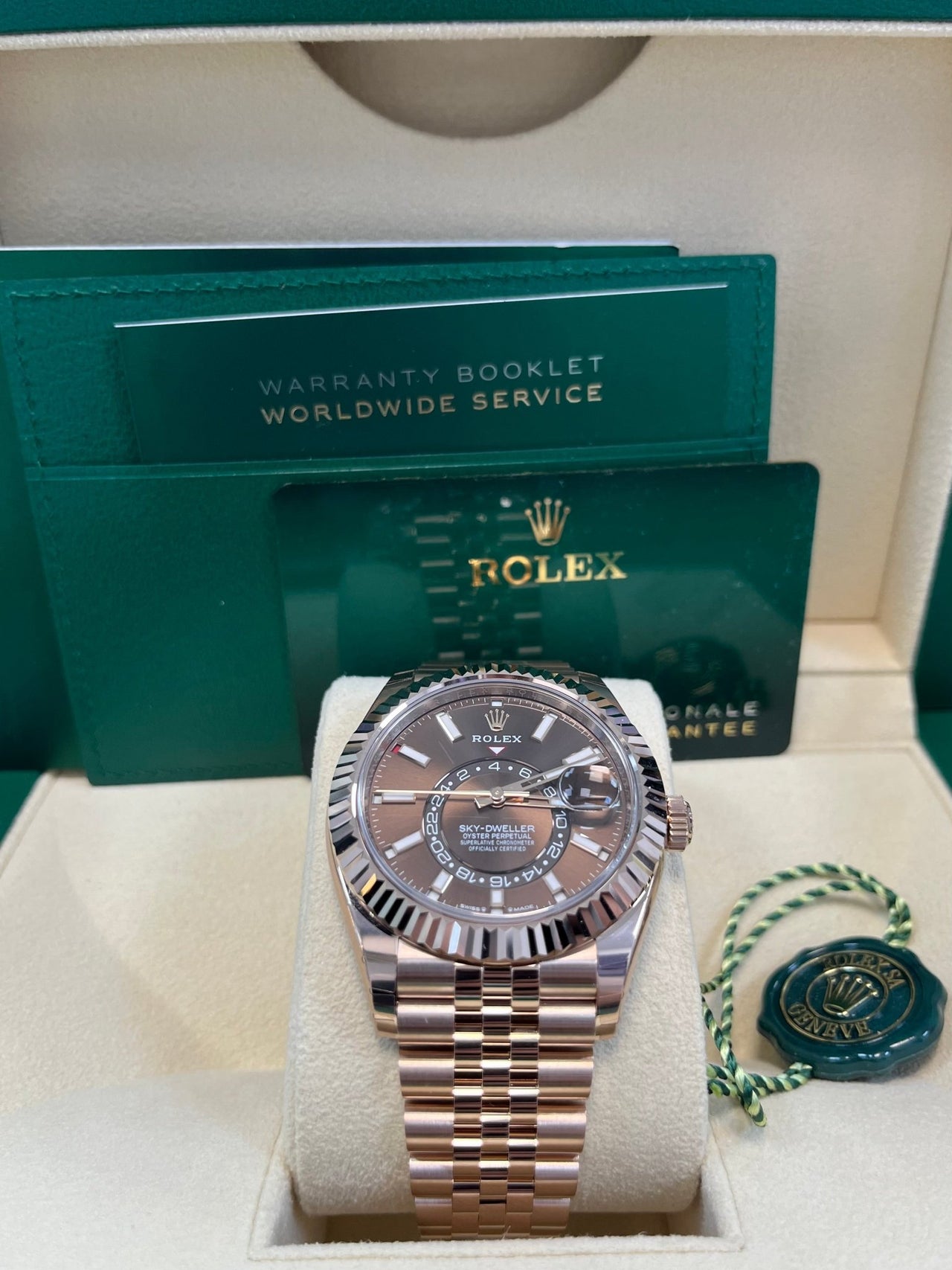 Rolex Sky - Dweller Chocolate Dial Jubilee Bracelet 336935 - WatchesOff5thWatch