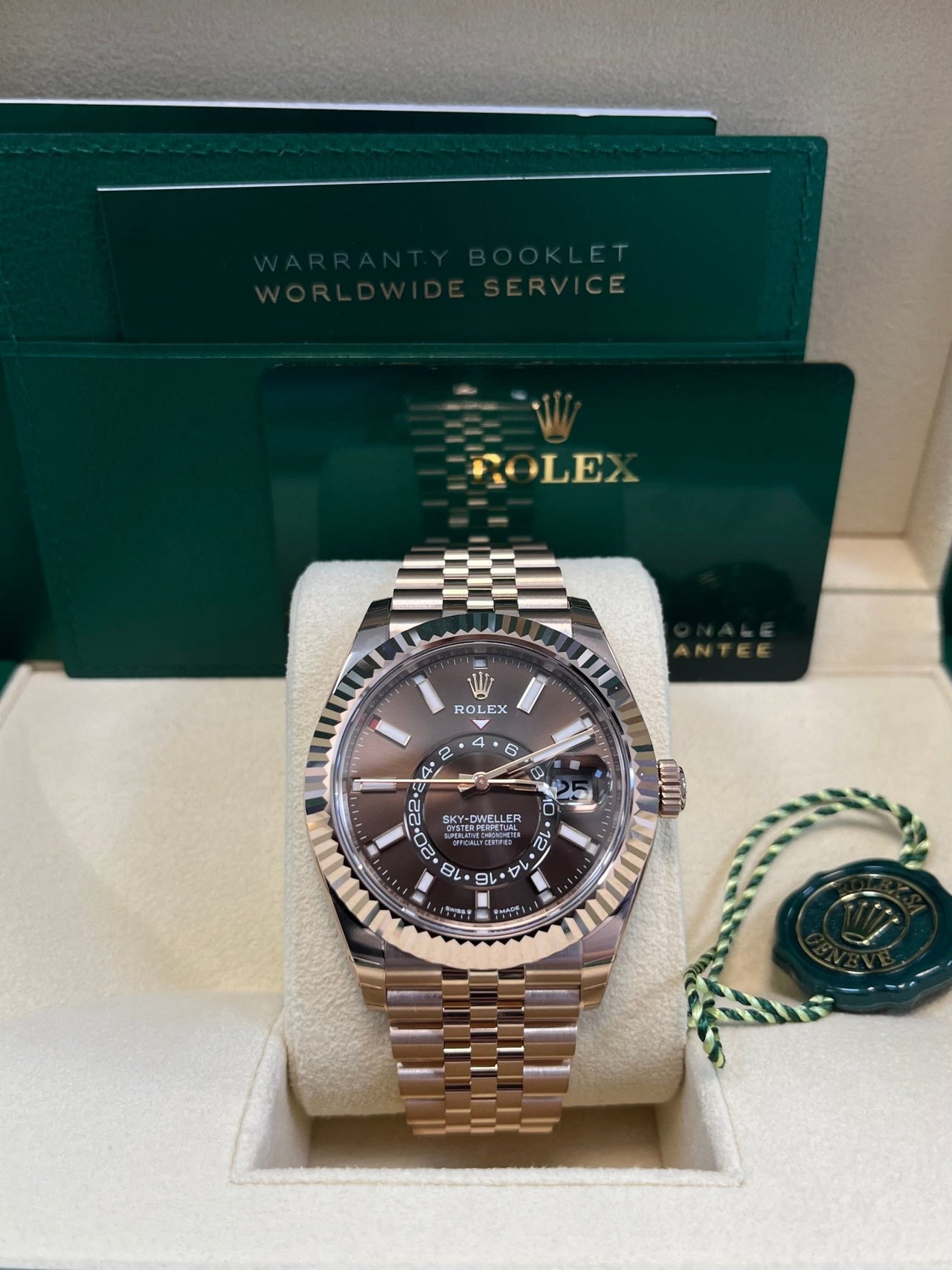 Rolex Sky - Dweller Chocolate Dial Jubilee Bracelet 336935 - WatchesOff5thWatch