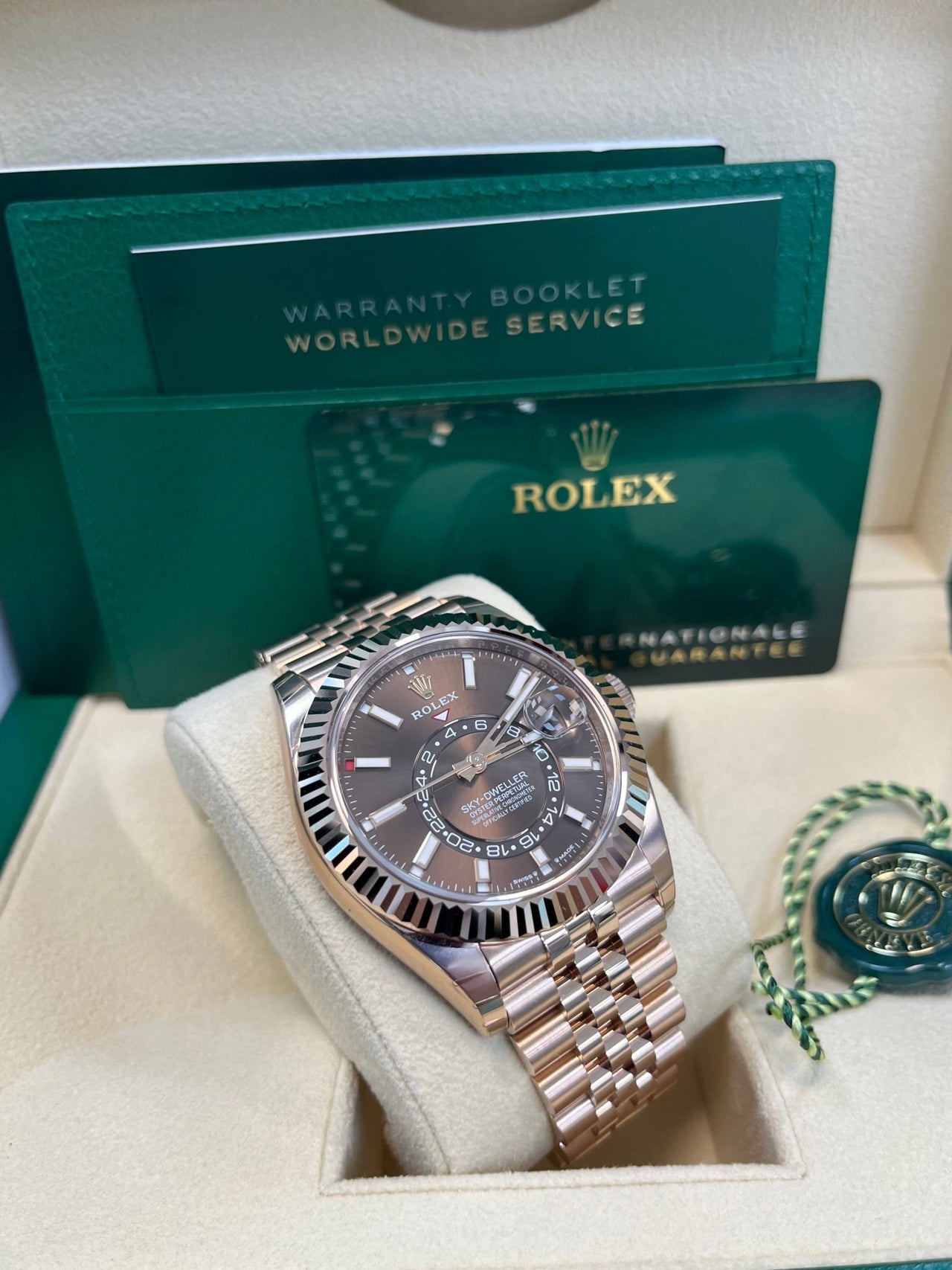 Rolex Sky - Dweller Chocolate Dial Jubilee Bracelet 336935 - WatchesOff5thWatch