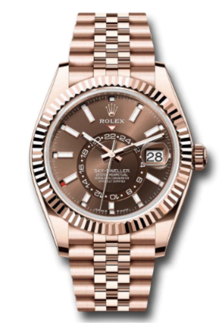 Rolex Sky - Dweller Chocolate Dial Jubilee Bracelet 336935 - WatchesOff5thWatch