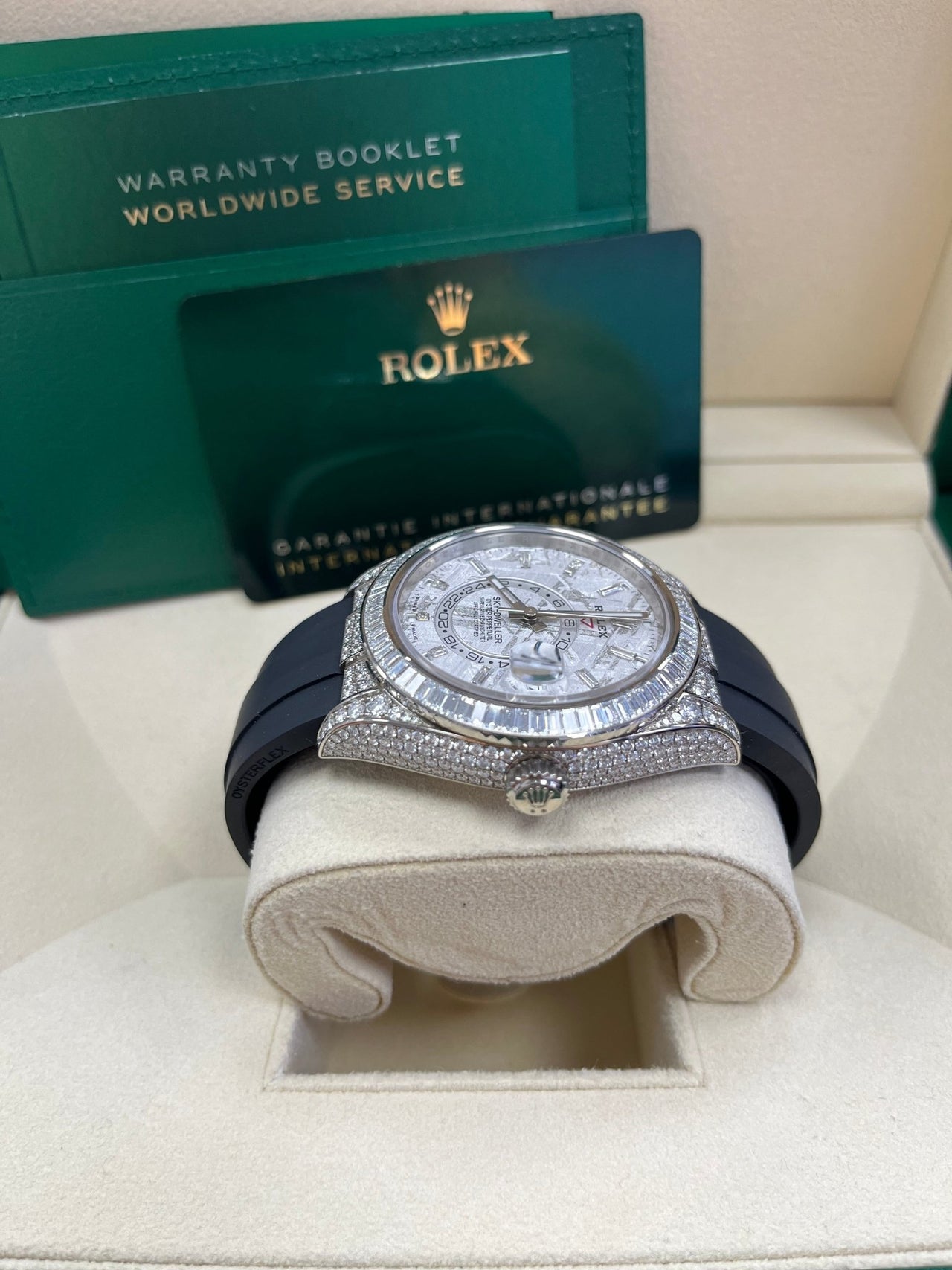 Rolex Sky-Dweller Meteorite Diamonds Baguette Dial Factory Diamonds 336259TBR - WatchesOff5thWatch