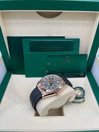 Thumbnail for Rolex Sky - Dweller Rose Gold Slate Dial Oysterflex 336235 - WatchesOff5th