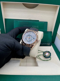 Thumbnail for Rolex Sky - Dweller Rose Gold Slate Dial Oysterflex 336235 - WatchesOff5th
