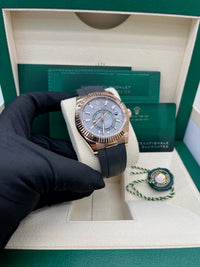 Thumbnail for Rolex Sky - Dweller Rose Gold Slate Dial Oysterflex 336235 - WatchesOff5th