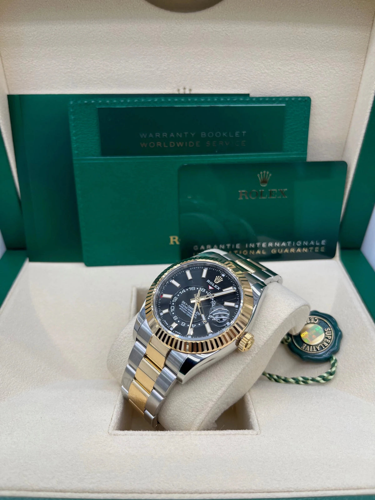 Rolex Sky-Dweller Two-Tone Yellow Gold - Black Index Dial - Oyster