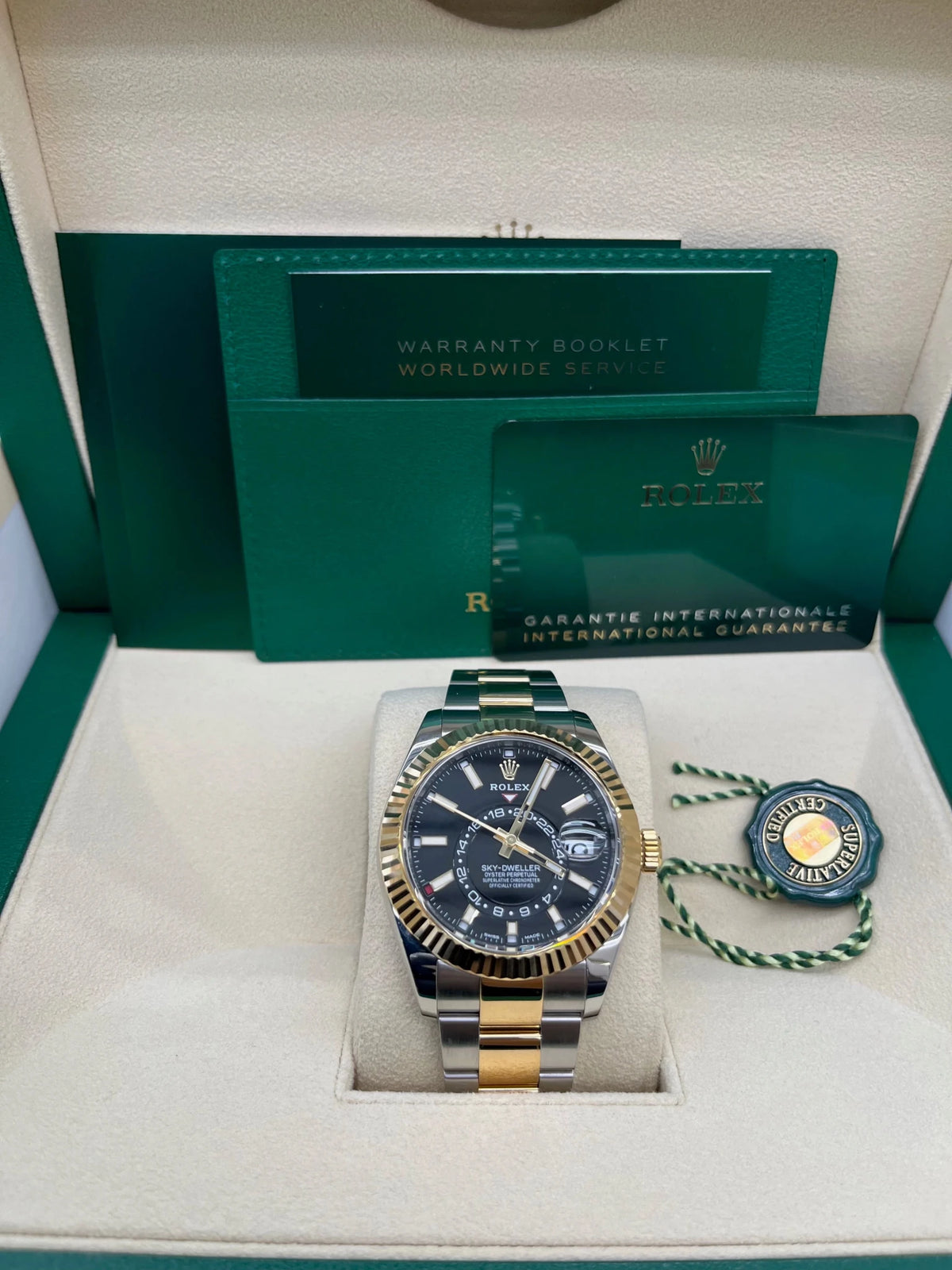 Rolex Sky-Dweller Two-Tone Yellow Gold - Black Index Dial - Oyster
